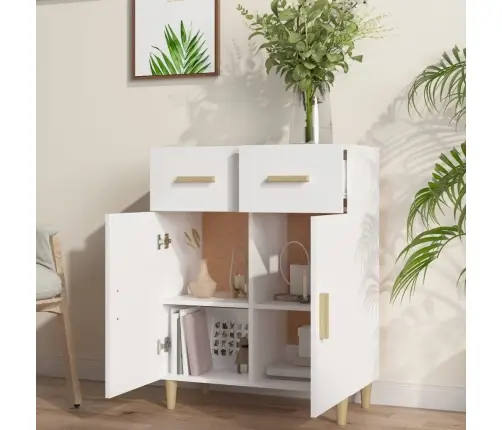 Šoninė Spintelė, Baltos Spalvos, 69,5X34X89cm Apdirbta Mediena