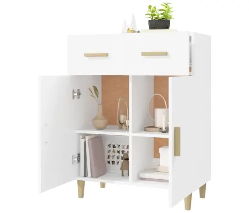 Šoninė Spintelė, Baltos Spalvos, 69,5X34X89cm Apdirbta Mediena