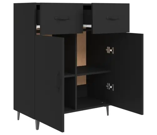 Kumode, Melna, 69,5X34X90 Cm, Inženierijas Koks Vidaxl