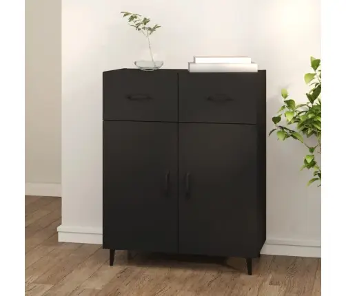 Kumode, Melna, 69,5X34X90 Cm, Inženierijas Koks Vidaxl