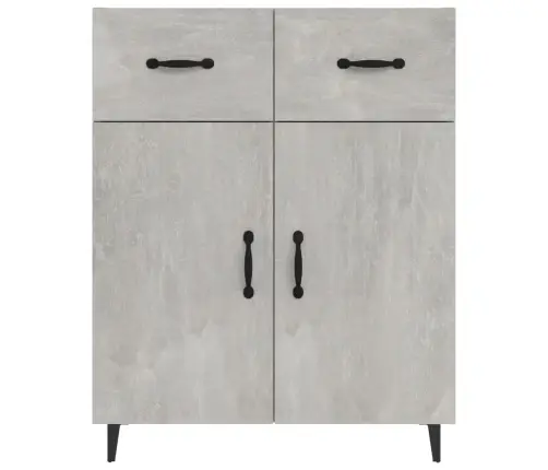 Kumode, Betona Pelēka, 69,5X34X90 Cm, Inženierijas Koks Vidaxl