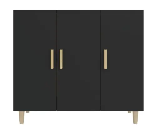 Kumode, Melns, 90X34X80 Cm, Inženierijas Koks Vidaxl