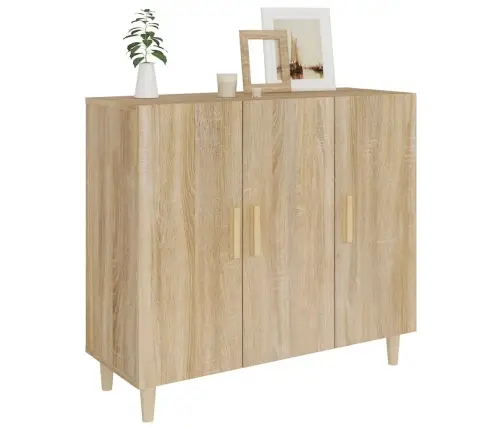 Šoninė Spintelė, Sonoma Ąžuolo, 90X34X80cm Apdirbta Mediena