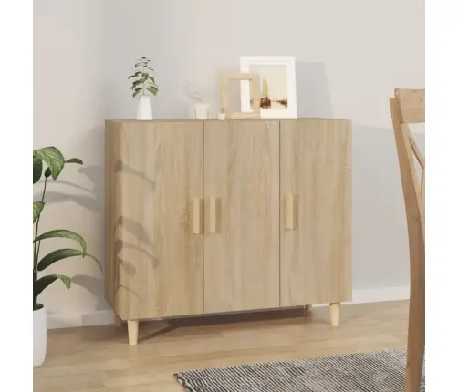 Šoninė Spintelė, Sonoma Ąžuolo, 90X34X80cm Apdirbta Mediena