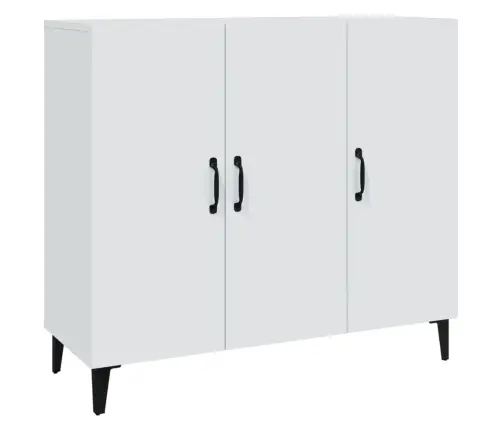 Šoninė Spintelė, Baltos Spalvos, 90X34X80cm Apdirbta Mediena