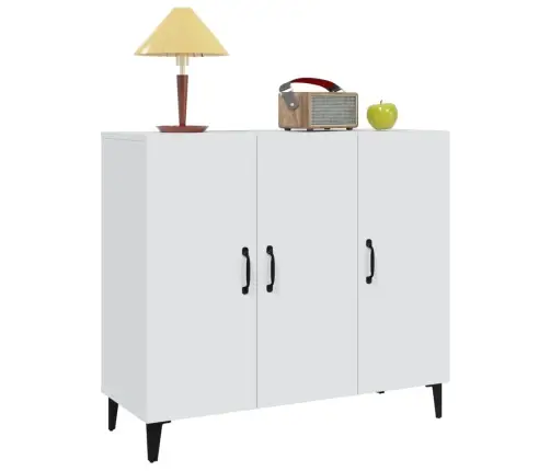 Šoninė Spintelė, Baltos Spalvos, 90X34X80cm Apdirbta Mediena