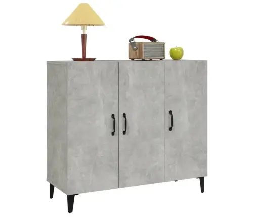 Šoninė Spintelė, Betono Pilka, 90X34X80cm Apdirbta Mediena