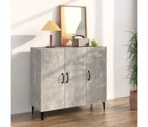 Šoninė Spintelė, Betono Pilka, 90X34X80cm Apdirbta Mediena