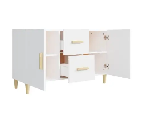 Kumode, Balta, 100X36X60 Cm, Inženierijas Koks Vidaxl