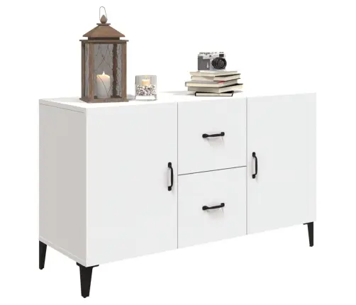 Kumode, Balta, 100X36X60 Cm, Inženierijas Koks Vidaxl