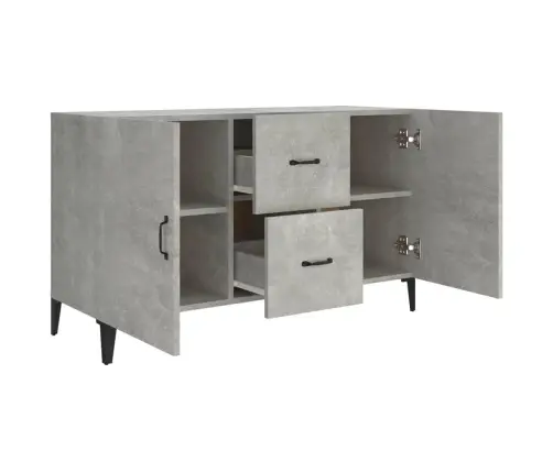 Kumode, Betona Pelēka, 100X36X60 Cm, Inženierijas Koks Vidaxl