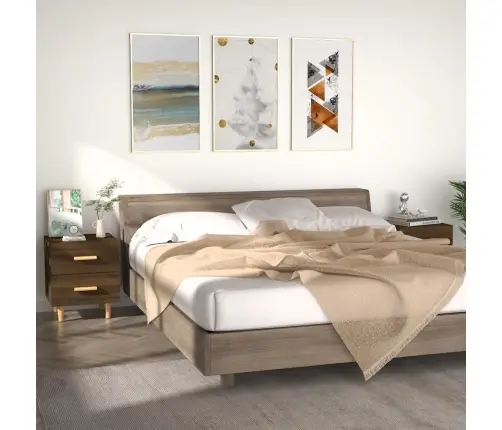 Naktsskapīši, 2 Gab., Brūna Ozola, 40X35X47,5 Cm Vidaxl