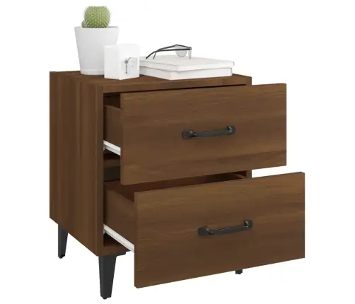 Naktsskapīši, 2 Gab., Brūna Ozola, 40X35X47,5 Cm Vidaxl