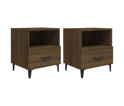 Naktsskapīši, 2 Gab., Brūna Ozola, Inženierijas Koks Vidaxl Naktsskapīši, 2 Gab., Brūna Ozola, Inženierijas Koks Vidaxl