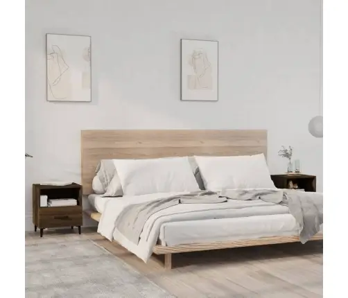 Naktsskapīši, 2 Gab., Brūna Ozola, Inženierijas Koks Vidaxl Naktsskapīši, 2 Gab., Brūna Ozola, Inženierijas Koks Vidaxl