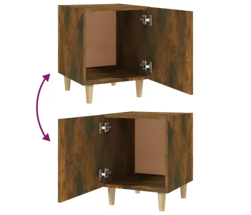 Naktsskapīši, 2 Gab., Ozolkoka Krāsa, Inženierijas Koks Vidaxl