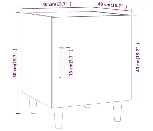 Naktsskapīši, 2 Gab., Ozolkoka Krāsa, Inženierijas Koks Vidaxl