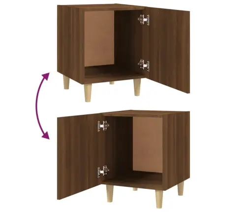 Naktsskapīši, 2 Gab., Brūna Ozola, Inženierijas Koks Vidaxl