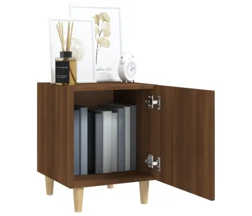 Naktsskapīši, 2 Gab., Brūna Ozola, Inženierijas Koks Vidaxl