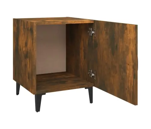 Naktinės Spintelės, 2Vnt., Dūminio Ąžuolo, Apdirbta Mediena