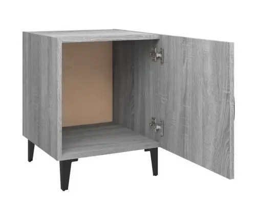 Naktsskapīši, 2 Gab., Pelēka Ozolkoka Krāsa, Inženierijas Koks Vidaxl Naktsskapīši, 2 Gab., Pelēka Ozolkoka Krāsa, Inženierijas Koks Vidaxl