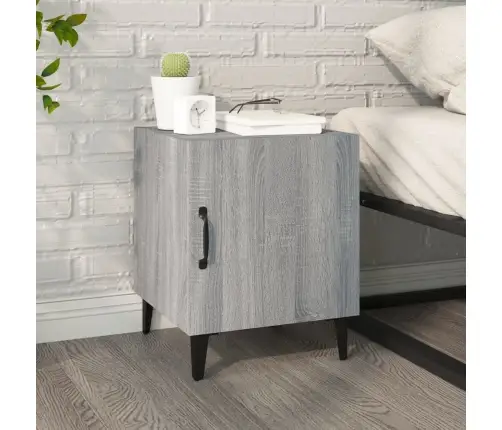 Naktsskapīši, 2 Gab., Pelēka Ozolkoka Krāsa, Inženierijas Koks Vidaxl Naktsskapīši, 2 Gab., Pelēka Ozolkoka Krāsa, Inženierijas Koks Vidaxl
