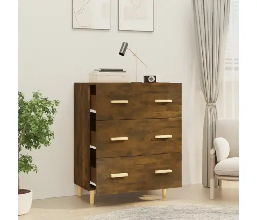 Šoninė Spintelė, Dūminio Ąžuolo, 70X34X90cm Apdirbta Mediena