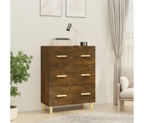 Šoninė Spintelė, Dūminio Ąžuolo, 70X34X90cm Apdirbta Mediena