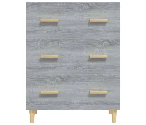 Kumode, Pelēcīga Ozolkoka, 70X34X90 Cm, Inženierijas Koks Vidaxl