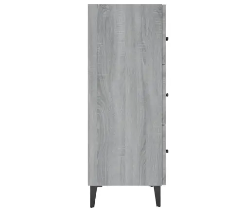 Kumode, Pelēka Ozolkoka, 69,5X34X90 Cm, Inženierijas Koks Vidaxl