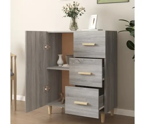 Šoninė Spintelė, Pilka Ąžuolo, 69,5X34X90cm Apdirbta Mediena