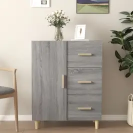 Kumode, Pelēka Ozolkoka, 69,5X34X90 Cm, Inženierijas Koks Vidaxl