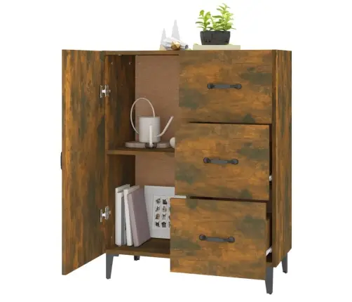 Šoninė Spintelė, Dūminio Ąžuolo, 69,5X34X90cm Apdirbta Mediena