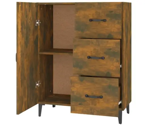 Šoninė Spintelė, Dūminio Ąžuolo, 69,5X34X90cm Apdirbta Mediena