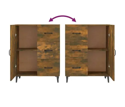 Šoninė Spintelė, Dūminio Ąžuolo, 69,5X34X90cm Apdirbta Mediena