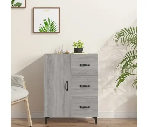 Kumode, Pelēka Ozolkoka, 69,5X34X90 Cm, Inženierijas Koks Vidaxl