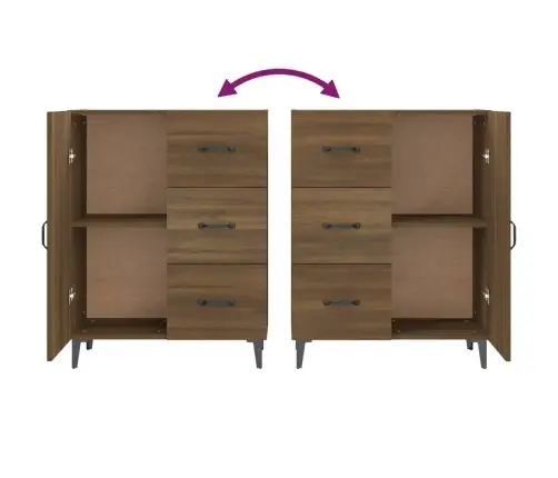 Puhvetkapp, Pruun Tamm, 69,5 X 34 X 90 cm Tehispuit