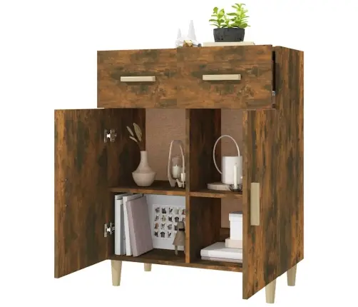 Šoninė Spintelė, Dūminio Ąžuolo, 69,5X34X89cm Apdirbta Mediena