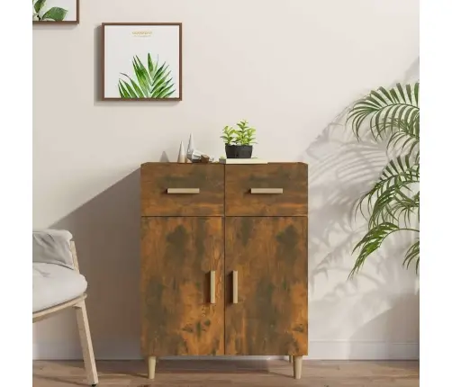 Šoninė Spintelė, Dūminio Ąžuolo, 69,5X34X89cm Apdirbta Mediena