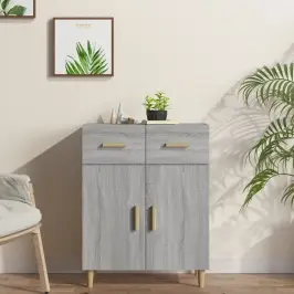 Kumode, Pelēka Ozolkoka Krāsa, 69,5X34X89 Cm, Inženierijas Koks Vidaxl