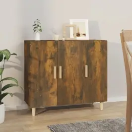 Šoninė Spintelė, Dūminio Ąžuolo, 90X34X80cm Apdirbta Mediena