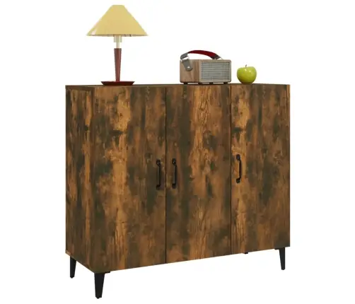 Kumode, Ozolkoka Krāsa, 90X34X80 Cm, Inženierijas Koks Vidaxl