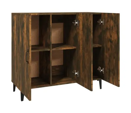 Kumode, Ozolkoka Krāsa, 90X34X80 Cm, Inženierijas Koks Vidaxl