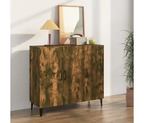 Kumode, Ozolkoka Krāsa, 90X34X80 Cm, Inženierijas Koks Vidaxl