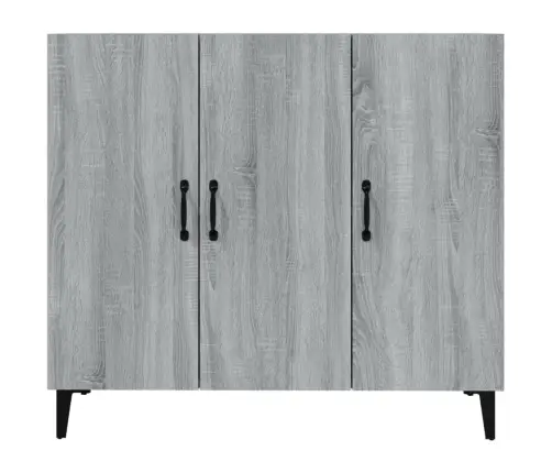 Kumode, Pelēka Ozolkoka Krāsa, 90X34X80 Cm, Inženierijas Koks Vidaxl