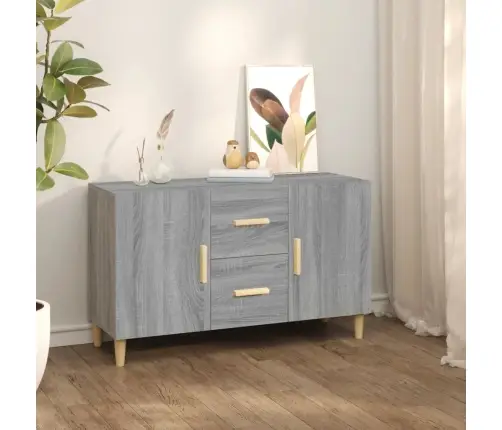 Kumode, Pelēka Ozolkoka Krāsa, 100X36X60 Cm, Inženierijas Koks Vidaxl