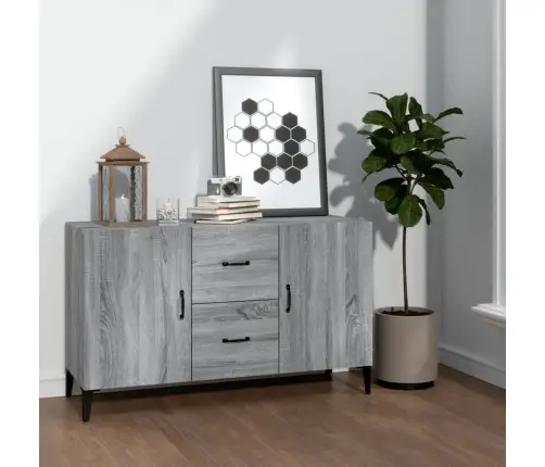 Kumode, Pelēka Ozolkoka Krāsa, 100X36X60 Cm, Inženierijas Koks Vidaxl