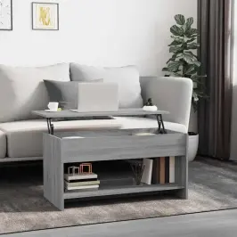Kafijas Galdiņš, Pelēcīgs, 102X50X52,5 Cm, Inženierijas Koks Vidaxl