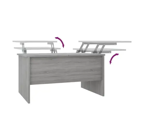 Kohvilaud, Hall Sonoma Tamm, 80 X 50 X 42,5 cm Tehispuit