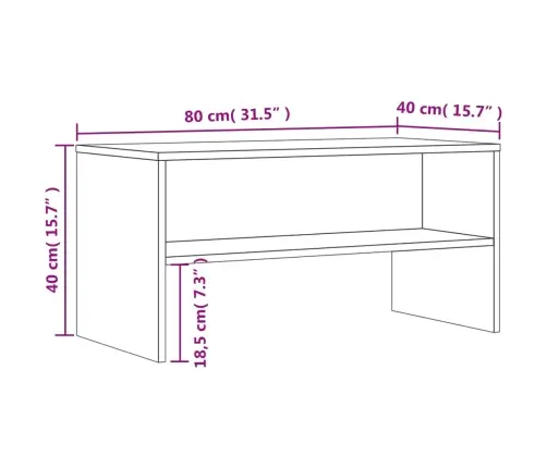 Tv Skapītis, 80X40X40 Cm, Ozolkoka Krāsā, Inženierijas Koks Vidaxl